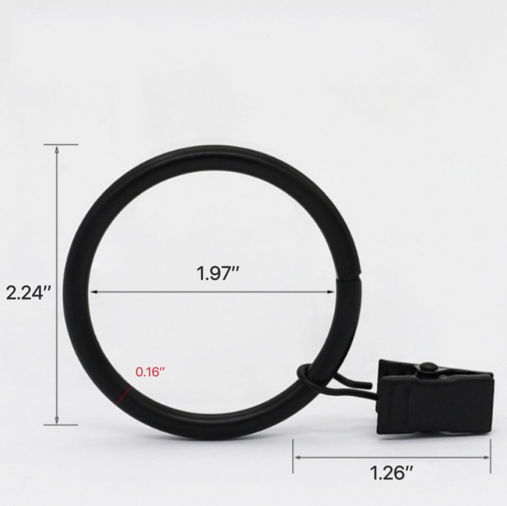 VidaFete Multi-Purpose Curtain Rings with Clips