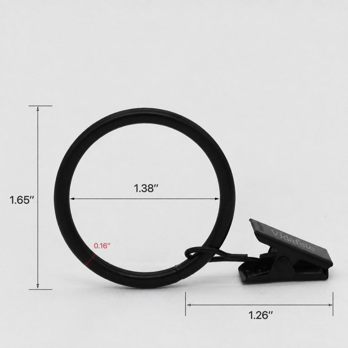 VidaFete Multi-Purpose Curtain Rings with Clips