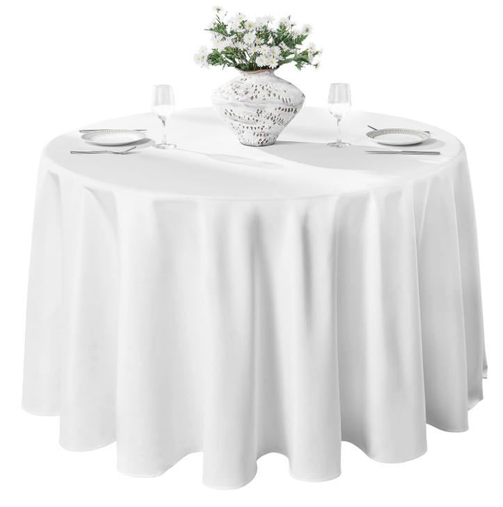 VidaFete Everyday Round Tablecloth 132inch