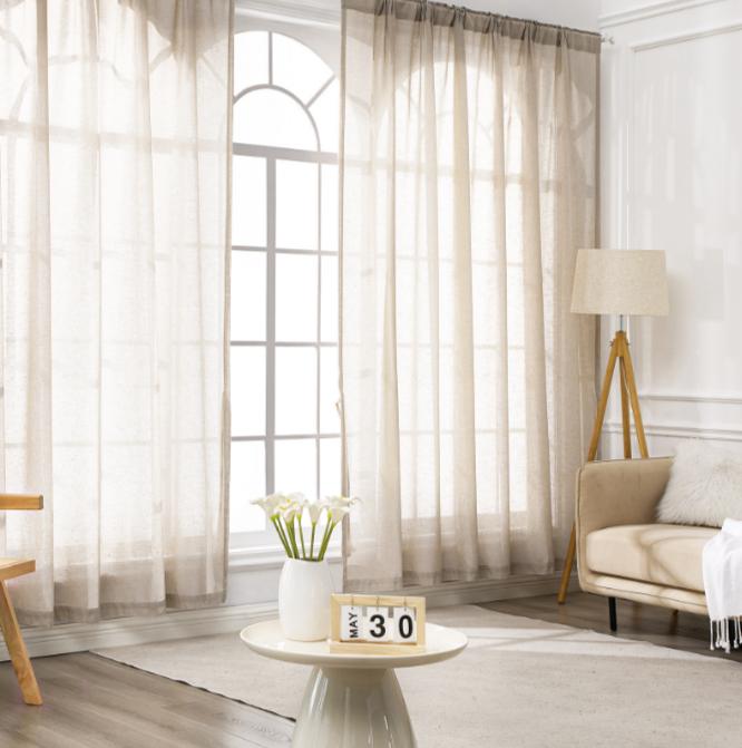 VidaFete Light Filtering Linen Curtains
