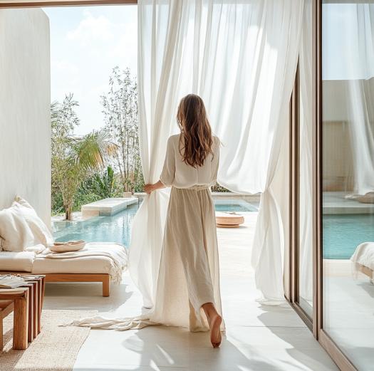 VidaFete Light Filtering Linen Curtains