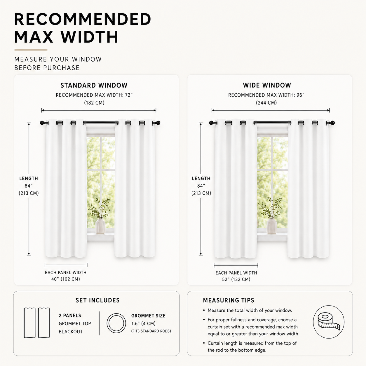 VidaFete 100% Physical Blackout Curtains